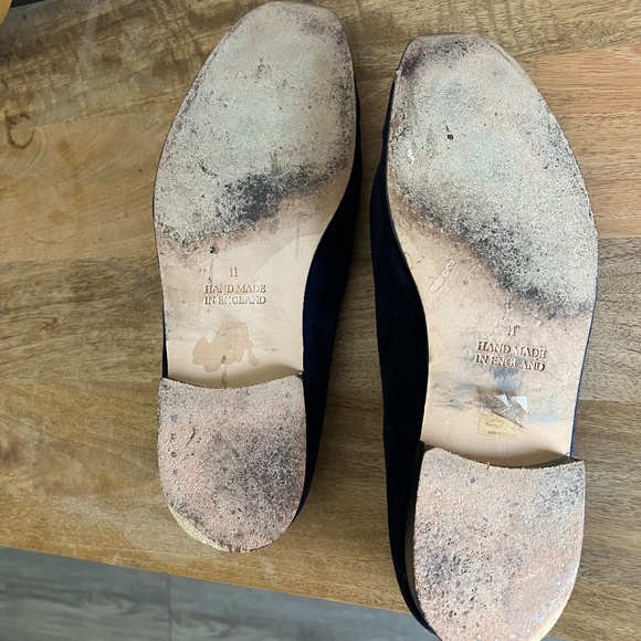 New & Lingwood Navy Skull & Crossbones Prince Albert Velvet Slippers - Picture 7 of 7